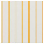 [ Thumbnail: Orange & White Lined/Striped Pattern Fabric ]