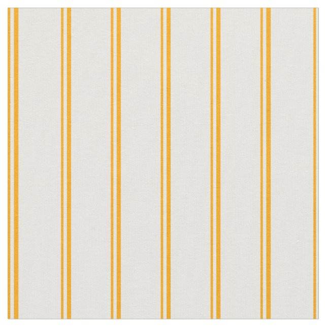 Orange & White Lined/Striped Pattern Fabric (Close Up)