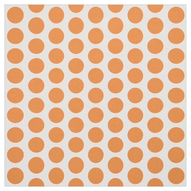 Orange White Mini Polka Dots Fabric (Swatch)