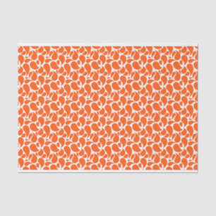 ORANGE & WHITE PAISLEY PATTERNS TISSUE PAPER