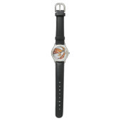 orange white personalized basketball watch (Flat)