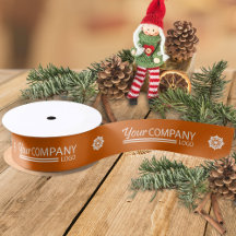 Orange White Promotional Logo Snowflake Christmas
