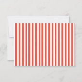 Orange, White, Silver Striped Scroll RSVP Card (Back)
