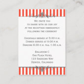 Orange White Silver Stripes Scrolls Enclosure Card (Back)