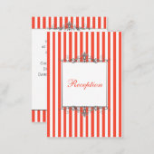 Orange White Silver Stripes Scrolls Enclosure Card (Front/Back)