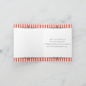 Orange White Silver Stripes Scrolls Thank You Card (Inside)