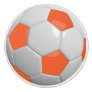 Orange & White Soccer Ball / Football Ceramic Knob