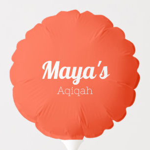 Orange White Solid Color Plain, Aqiqah Baby Shower Balloon