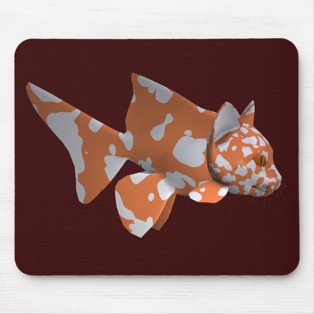 Orange-White Spotted Catfish Mouse Pad (Front)