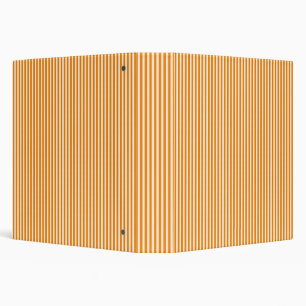 Orange & White Stripe School binder