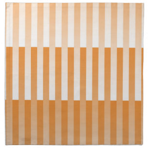Orange White Striped Pattern Cloth Napkin