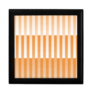 Orange White Striped Pattern Gift Box