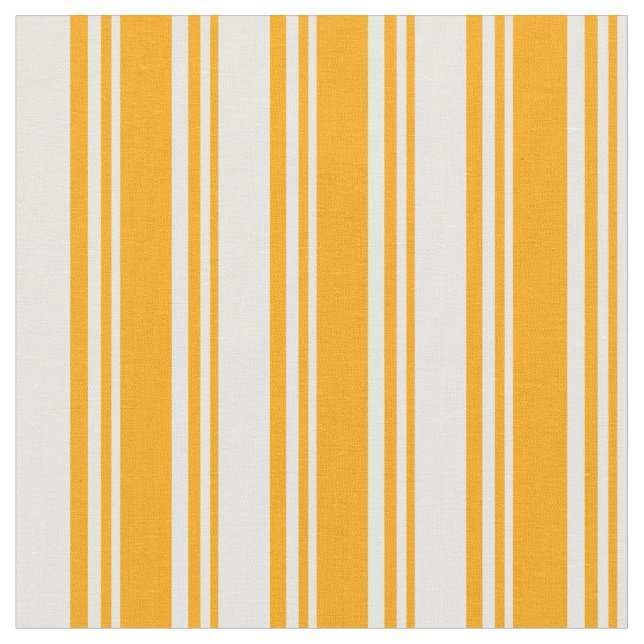 Orange & White Stripes Fabric (Close Up)