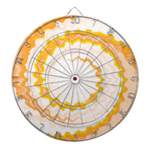 Orange white tie dye colors swirl cool rad dart board