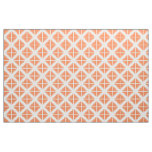 Orange White Trendy Triangles Pattern Fabric