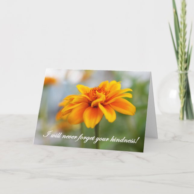 Orange Wild Flower Card (Front)