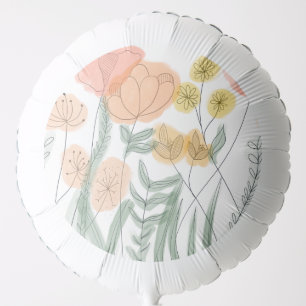 Orange Wildflowers Balloon