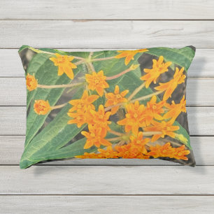 Orange Wildflowers Pillow