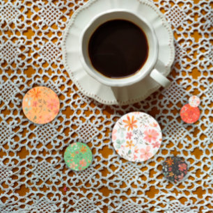 Orange wildflowers thanksgiving fall confetti