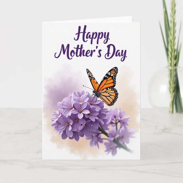 Orange Wing Mothers Day Card (Front)
