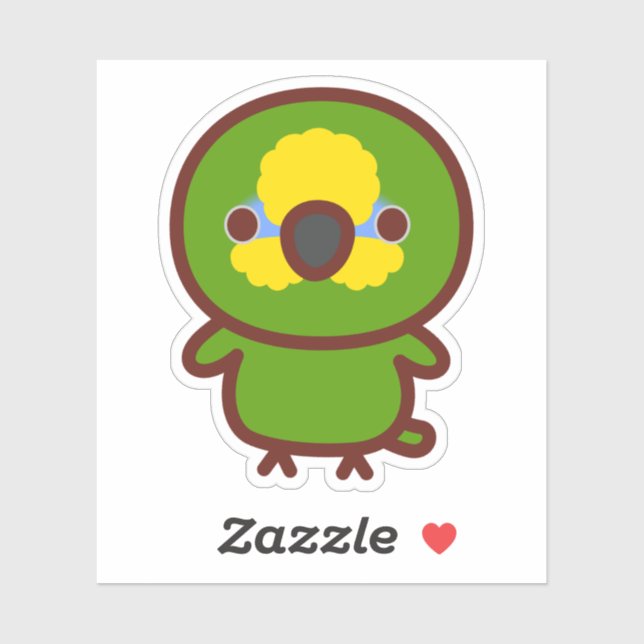 Orange-winged amazon sticker (Sheet)