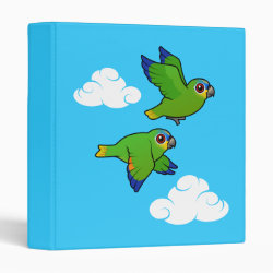 Orange-winged Parrots in Flight Avery Signature Binder 8.5x11