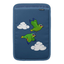 Orange-winged Parrots in Flight Macbook Air Sleeve