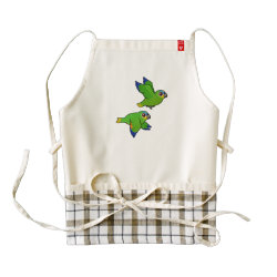Orange-winged Parrots in Flight LIFE Line Apron