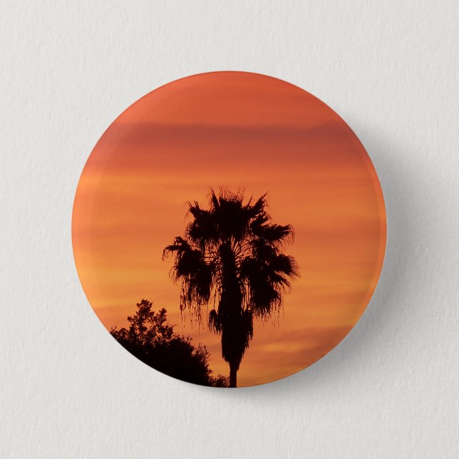 Orange Winter FL sunset Button (Front)