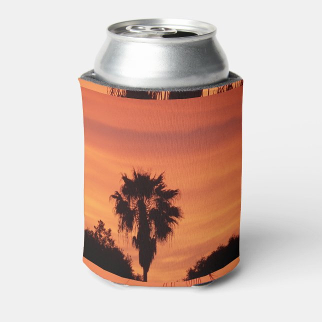 Orange Winter FL sunset Can Cooler (Can Back)