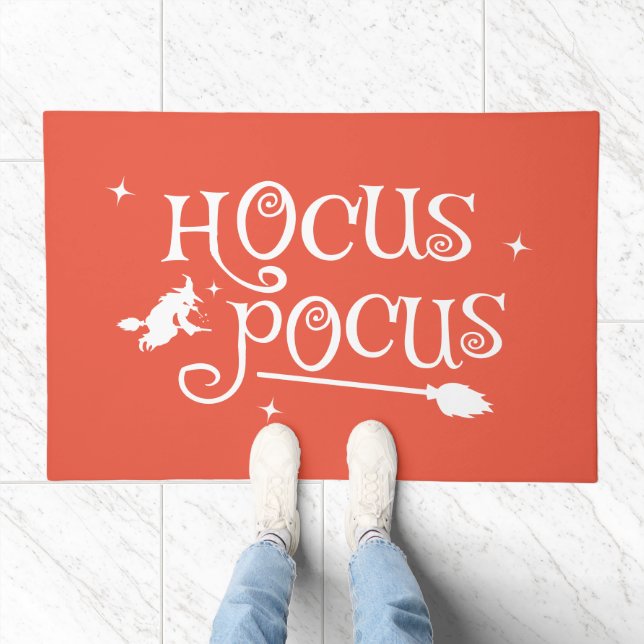 Orange Witch Hocus Pocus Halloween  Doormat (Indoor)
