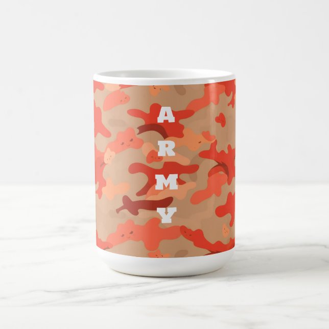 Orange Woodland Camo Coffee Mug (Center)