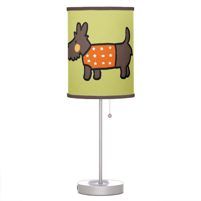 orange woolly jumper puppy desk lamp