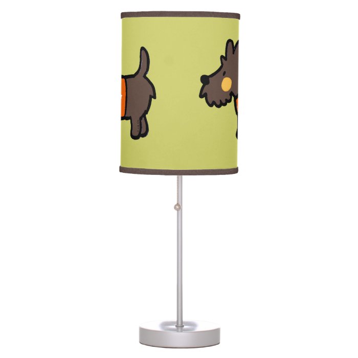 orange woolly jumper puppy desk lamp