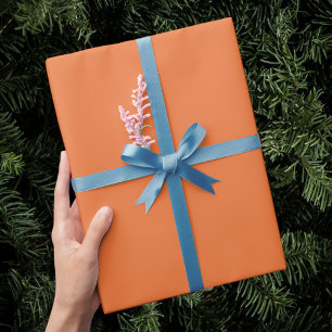 Orange wrapping paper, birthday gift wrapping paper