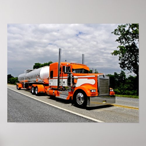 Orange Ya Jealous Kenworth Poster