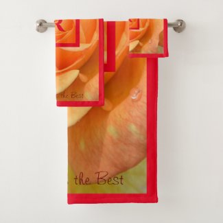 Orange Yellow A Rose is the Best Monogrammed