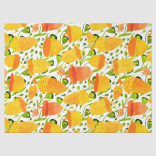 Orange & Yellow Acorns Seamless Pattern Tissue Paper