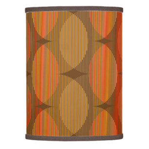 Orange, yellow and brown geometric waves lamp shade