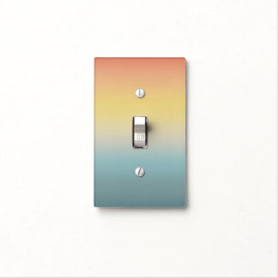 Orange Yellow Aqua Sunset Sky Light Switch Cover