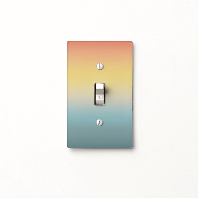 Orange Yellow Aqua Sunset Sky Light Switch Cover (In Situ)