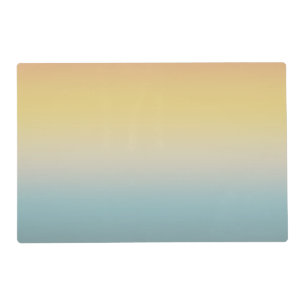 Orange Yellow Aqua Sunset Sky Placemat