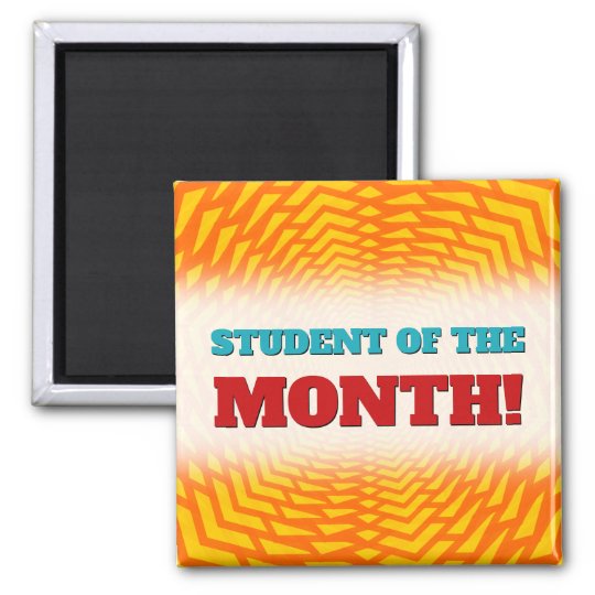 Download Orange & Yellow Background "STUDENT OF THE MONTH!" Magnet | Zazzle.com