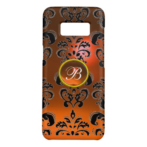 ORANGE YELLOW BLACK DAMASK GEMSTONE MONOGRAM Case_Mate SAMSUNG GALAXY S8 CASE