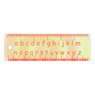 Orange Yellow Blended Swirl Lower Case Alphabet Ruler