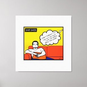 orange yellow blue Honey Do Rugged Geek Comics Canvas Print