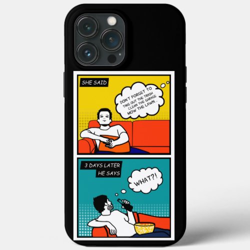 orange yellow blue Honey Do Rugged Geek Comics iPhone 13 Pro Max Case