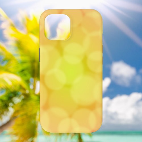 Orange Yellow Bright Sunny Bokeh iPhone 15 Case