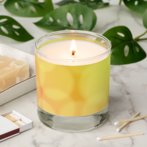 Orange Yellow Bright Sunny Bokeh Scented Candle