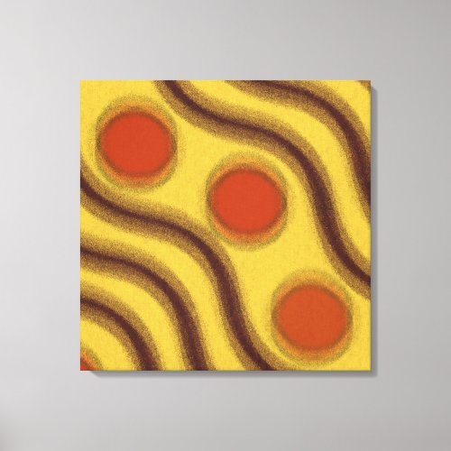 Orange Yellow  Brown Abstract Canvas Wall Art